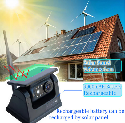 باتری خورشیدی قابل شارژ مجدد اتوبوس پشتیبان بی سیم دوربین وای فای 1080P پایه مغناطیسی با برنامه وای فای